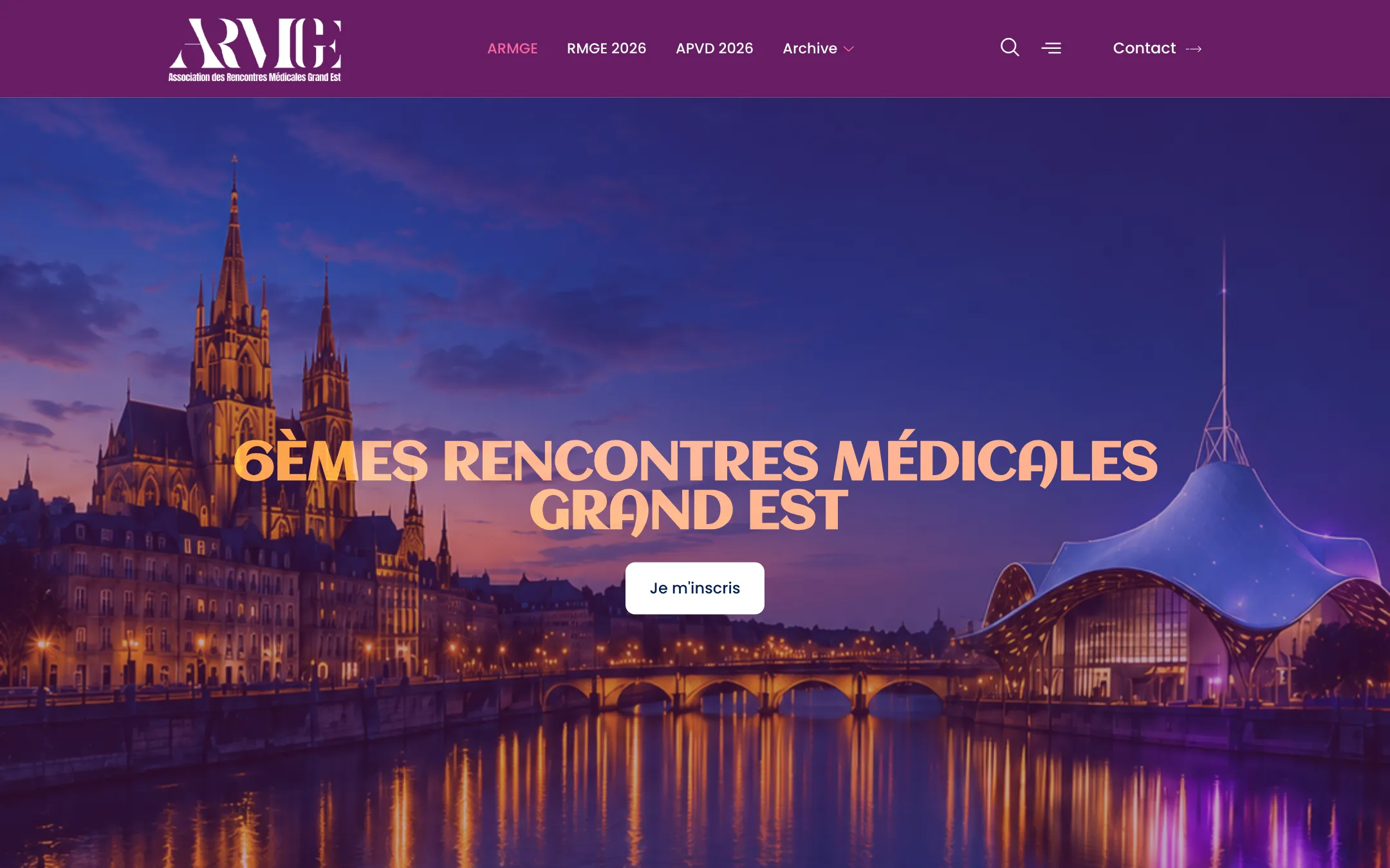 Site des Rencontres Médicales Grand Est réalisé par M2L Studio